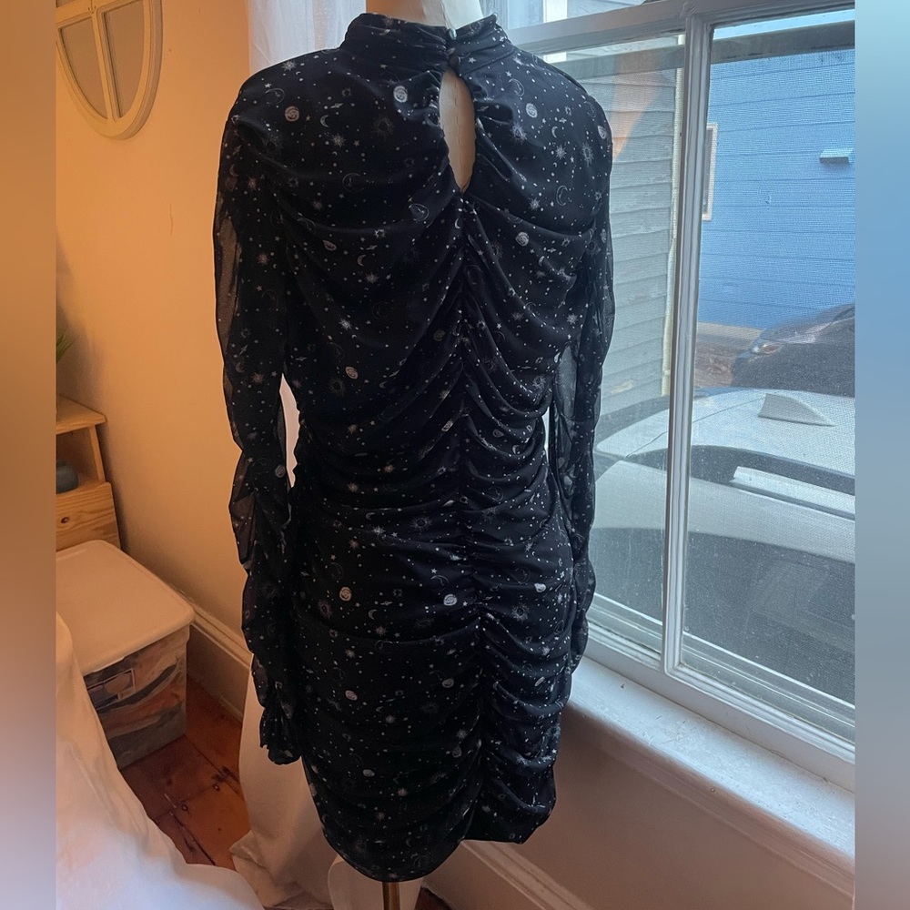 Wild Fable Ruched Celestial Mini Dress - Picture 3 of 11